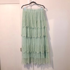 Dainty Jewells Lace Ruffle Skirt